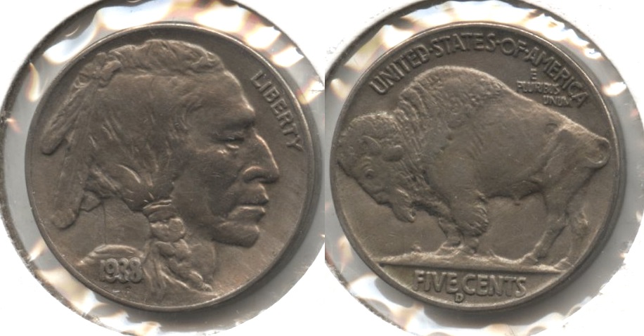 1938-D Buffalo Nickel AU-50 #q