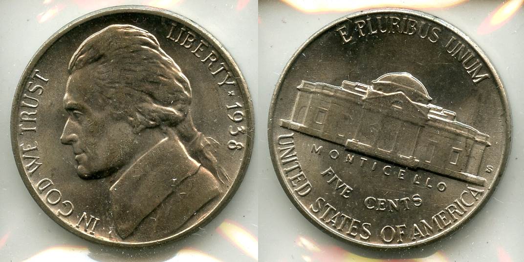 1938-S Jefferson Nickel Mint State #c