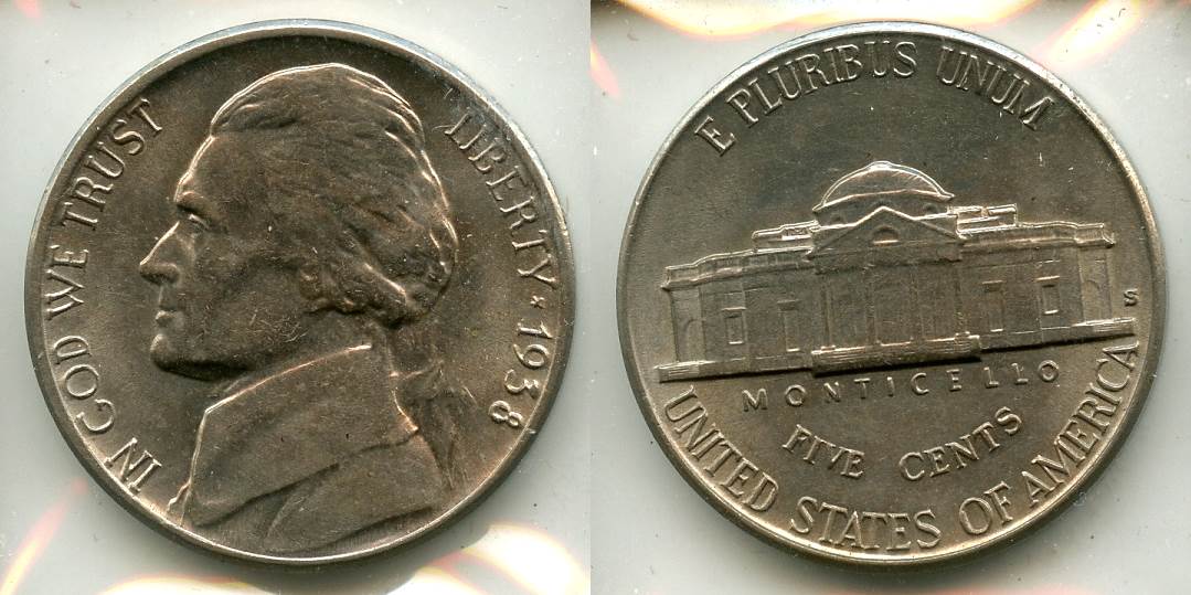 1938-S Jefferson Nickel Mint State #d