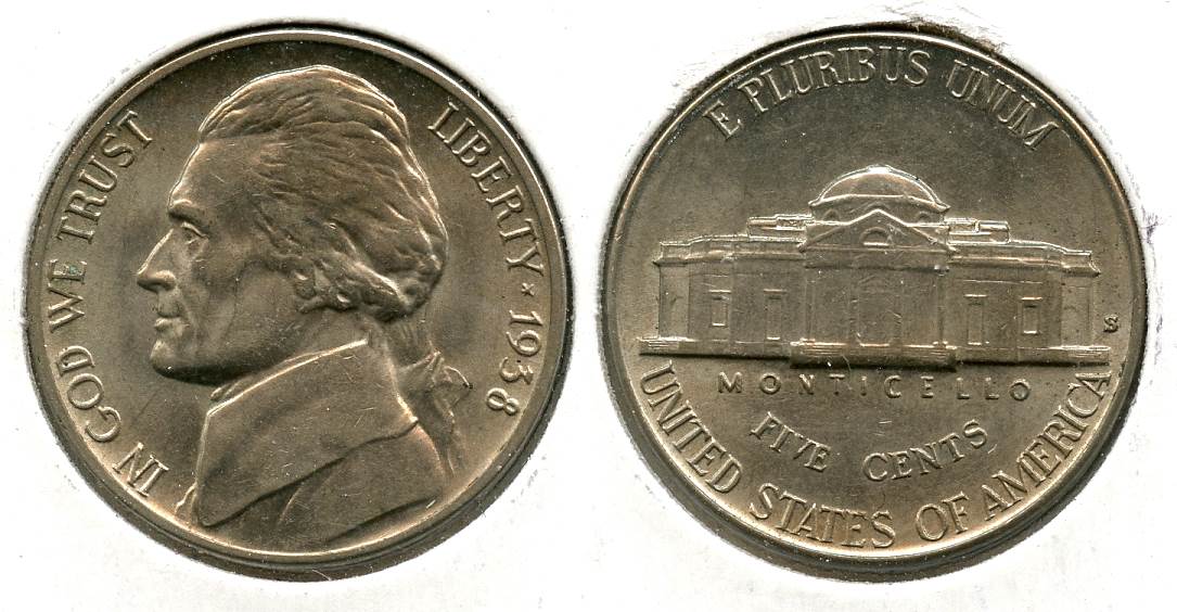 1938-S Jefferson Nickel Mint State #h