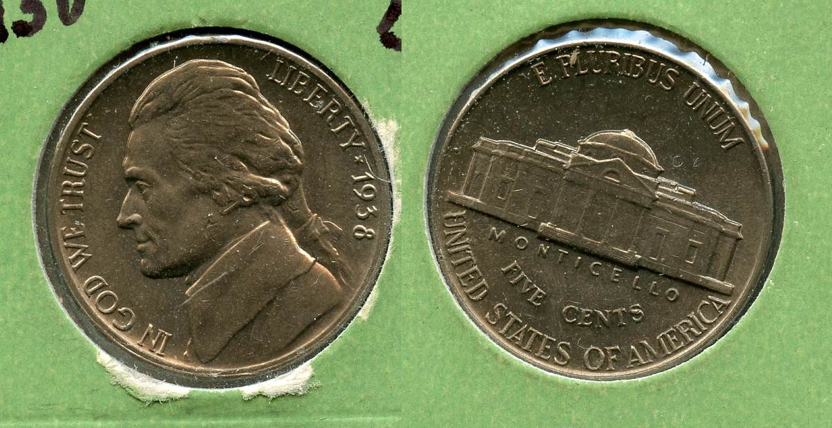 1938 Jefferson Nickel Mint State