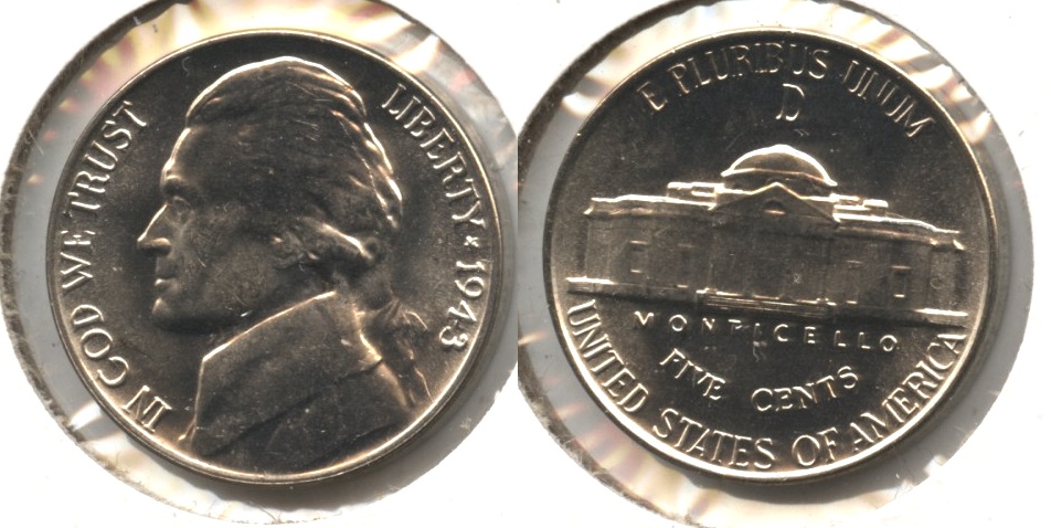1943-D Jefferson Silver War Nickel Mint State