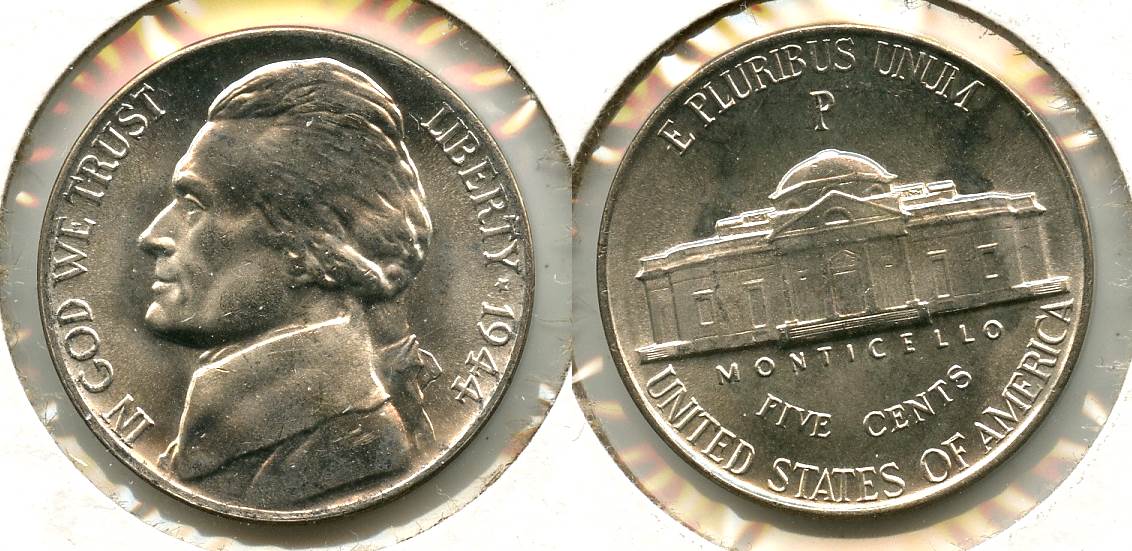 1944-P Jefferson Silver War Nickel Mint State