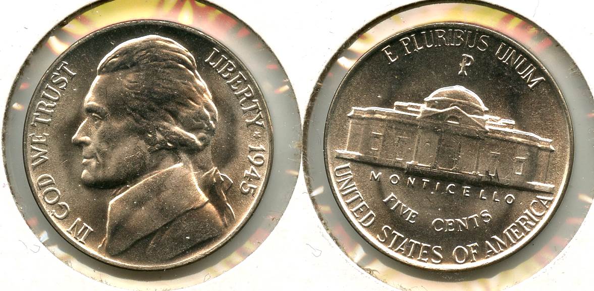 1945-P Jefferson Silver War Nickel Mint State #f