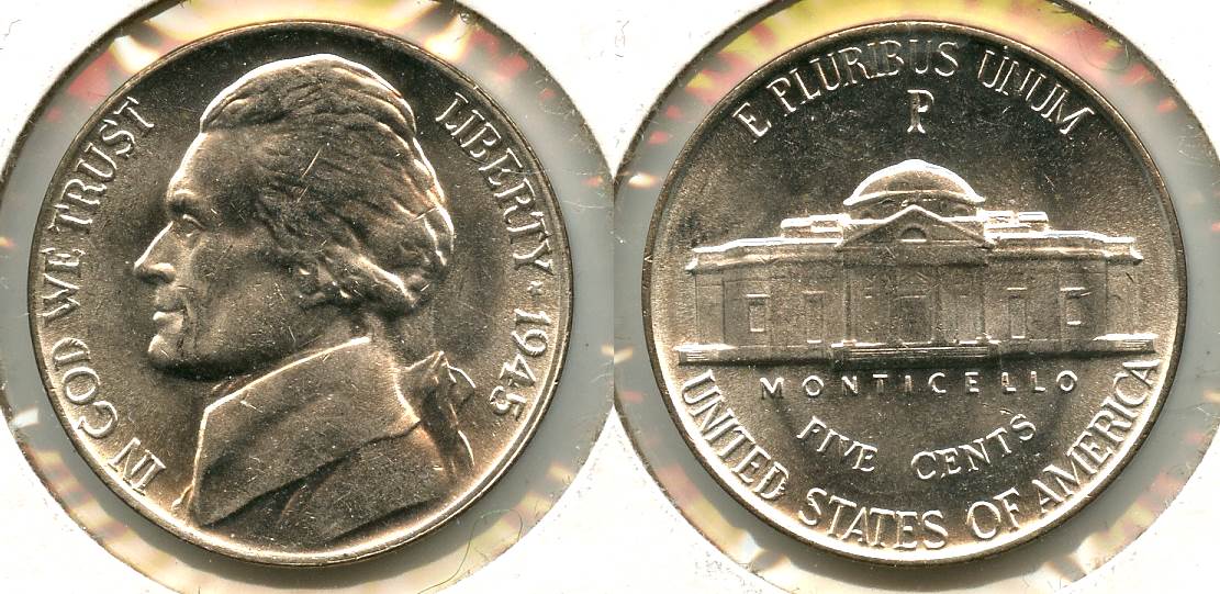1945-P Jefferson Silver War Nickel Mint State #k