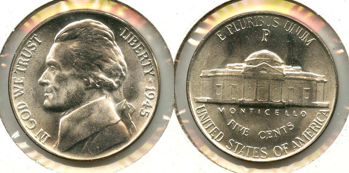 1945-P Jefferson Silver War Nickel Mint State #m