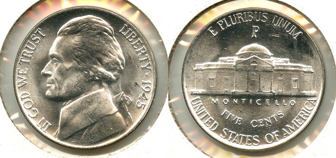 1945-P Jefferson Silver War Nickel Mint State #q