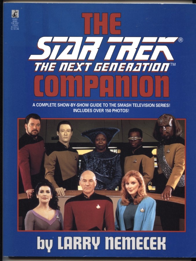 Star Trek The Next Generation Companion by Larry Nemecek Published 1992