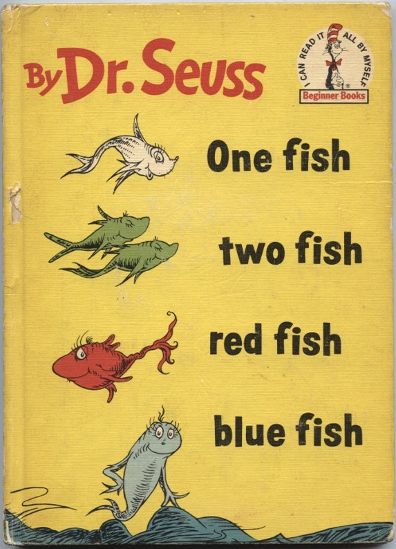 One Fish Two Fish Red Fish Blue Fish by Dr Seuss Published 1960
