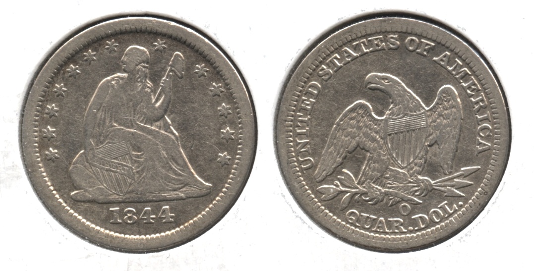 1844-O Seated Liberty Quarter VF-20