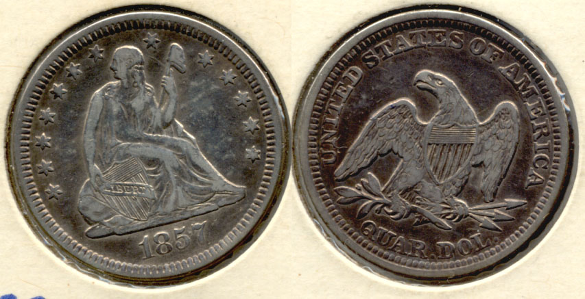 1857 Seated Liberty Quarter VF-20