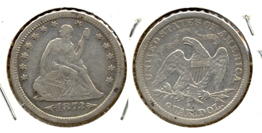 1873-S Seated Liberty Quarter VF-20