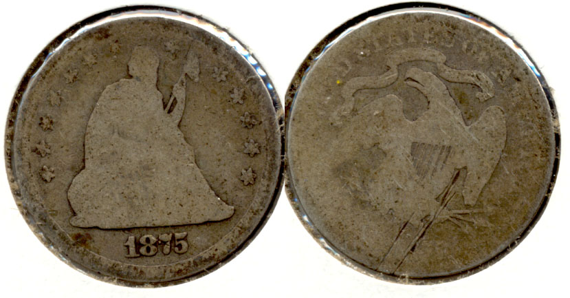 1875 Seated Liberty Quarter Fair-2 a