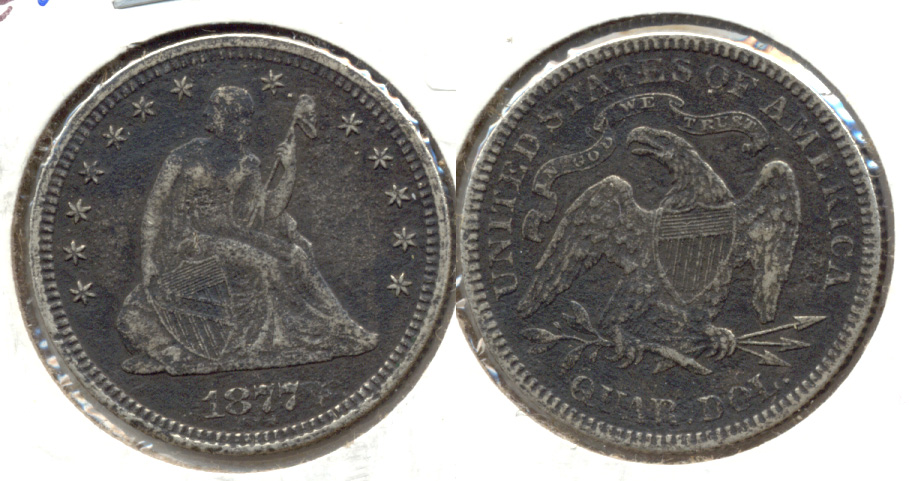 1877 Seated Liberty Quarter EF-40 Rough