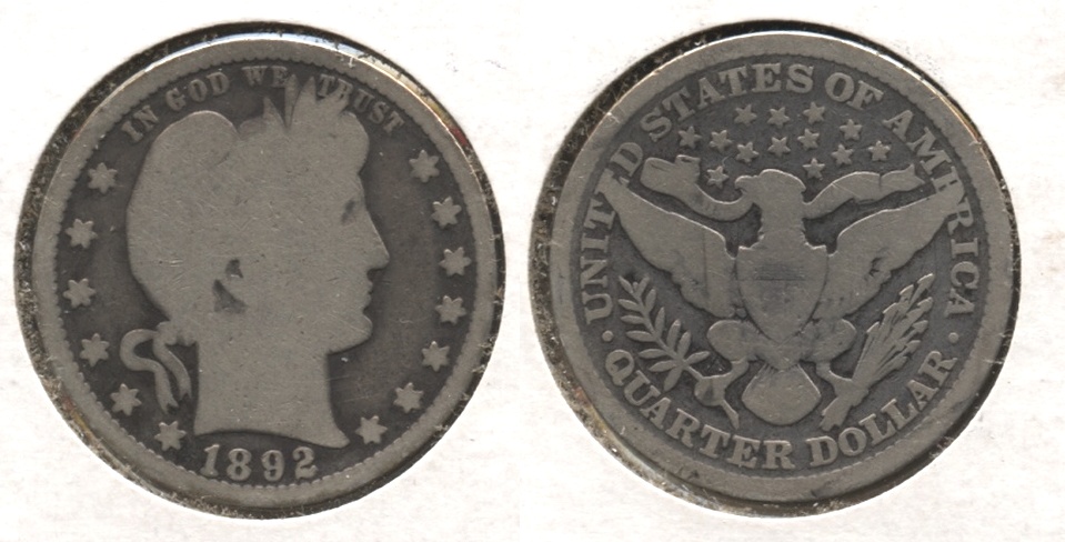 1892 Barber Quarter Good-4 #i