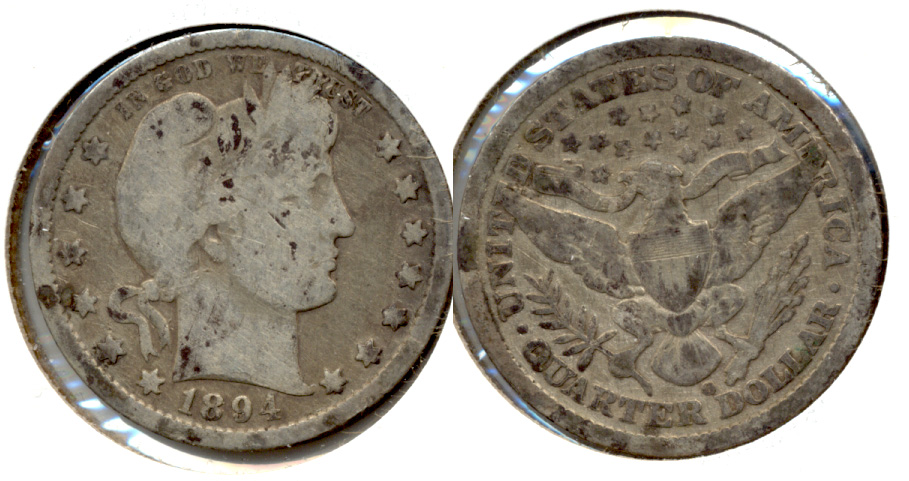 1894-O Barber Quarter Good-4 Cleaned