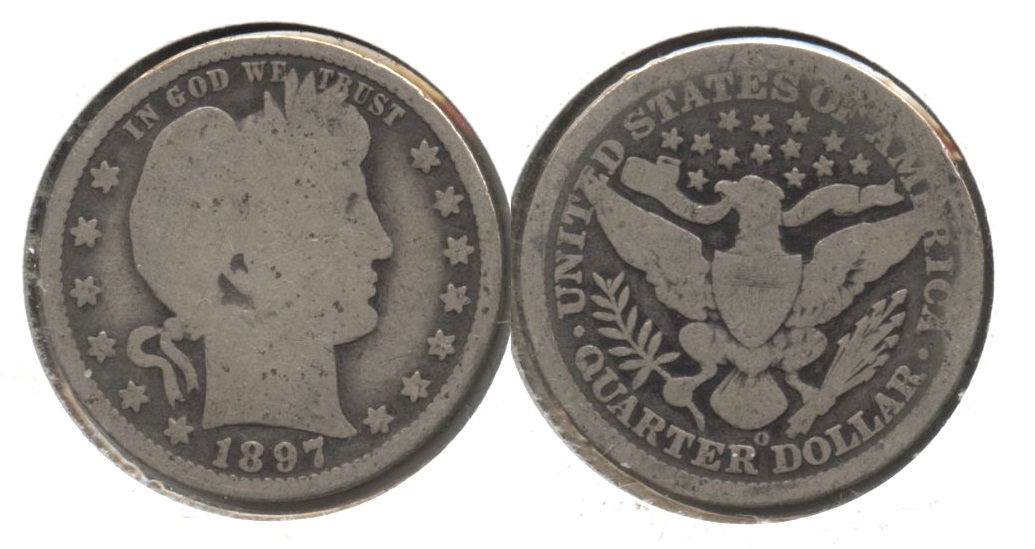 1897-O Barber Quarter AG-3+ #ae