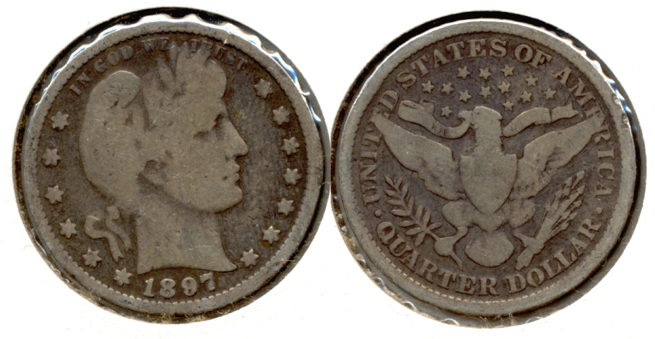 1897 Barber Quarter Good-4 d