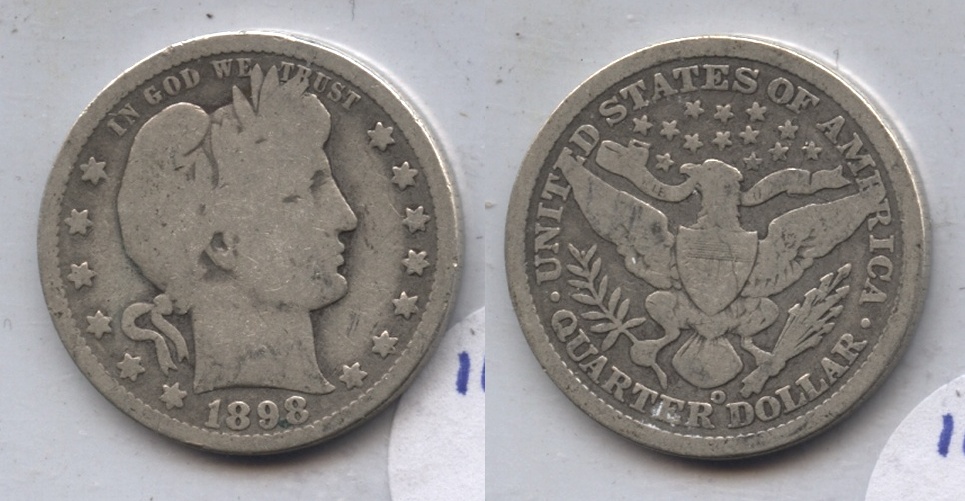 1898-O Barber Quarter Good-4