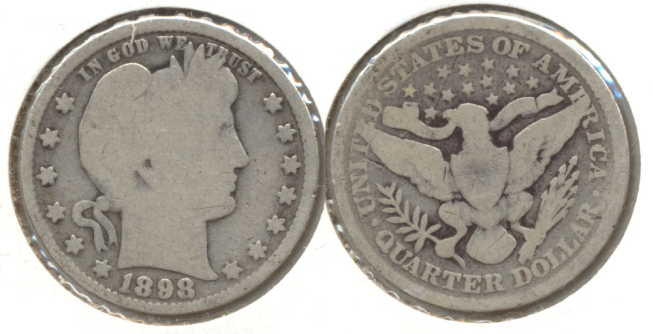 1898 Barber Quarter Good-4 k