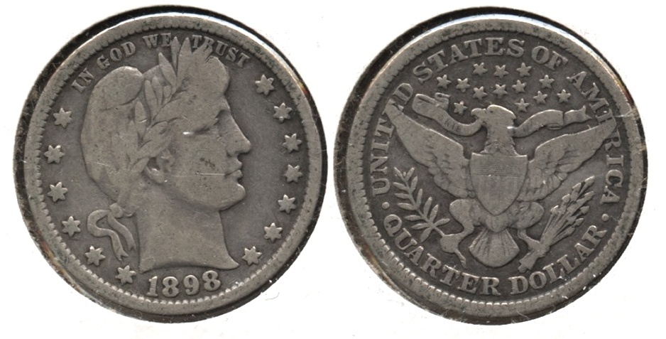 1898 Barber Quarter VG-8 a