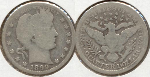 1899-O Barber Quarter Good-4