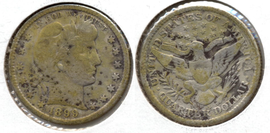 1899-S Barber Quarter VG-8 Rough