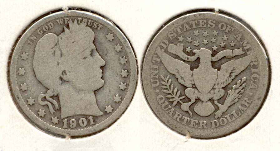 1901 Barber Quarter AG-3 c