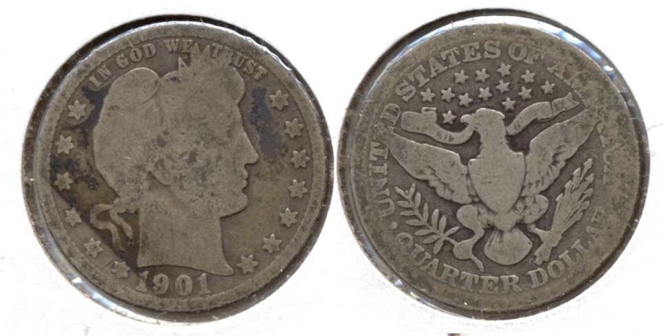 1901 Barber Quarter AG-3 u
