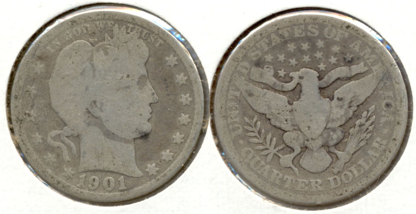 1901 Barber Quarter Good-4