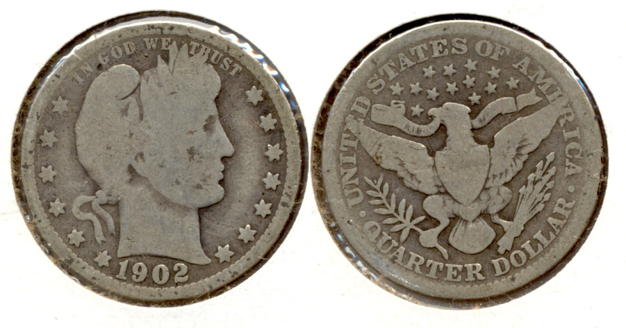 1902 Barber Quarter Good-4 a
