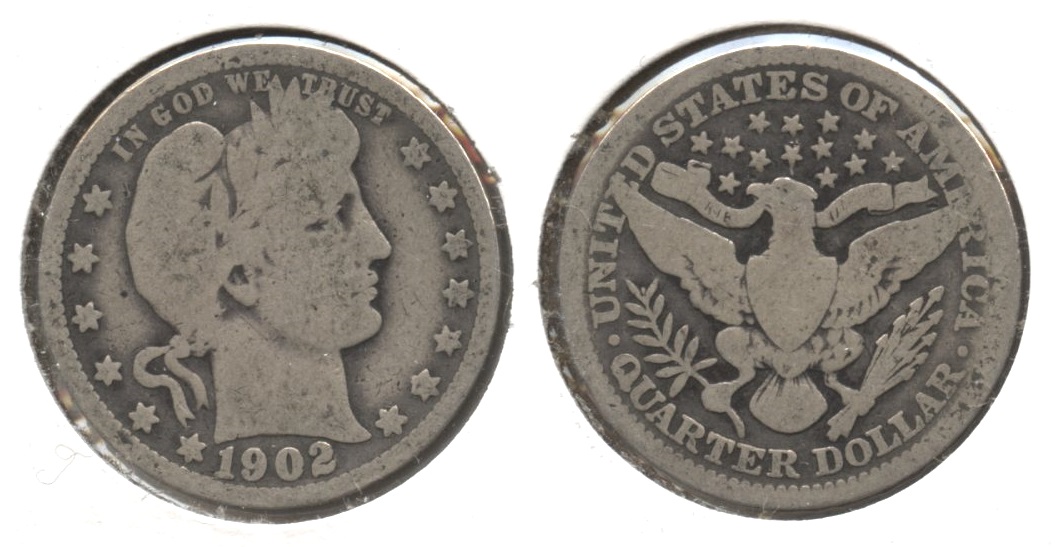 1902 Barber Quarter Good-4 #f
