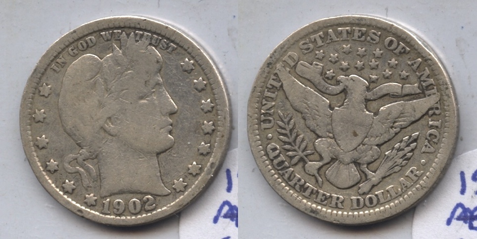 1902 Barber Quarter VG-8 #b