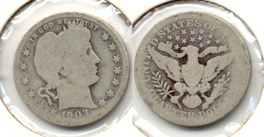 1903 Barber Quarter AG-3 f