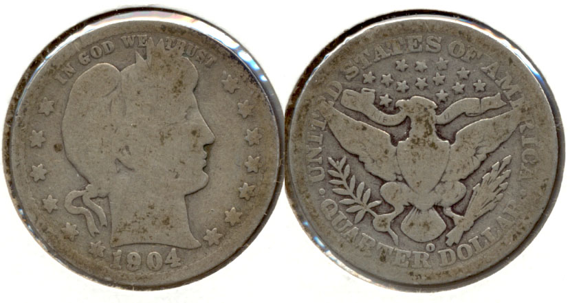 1904-O Barber Quarter Good-4
