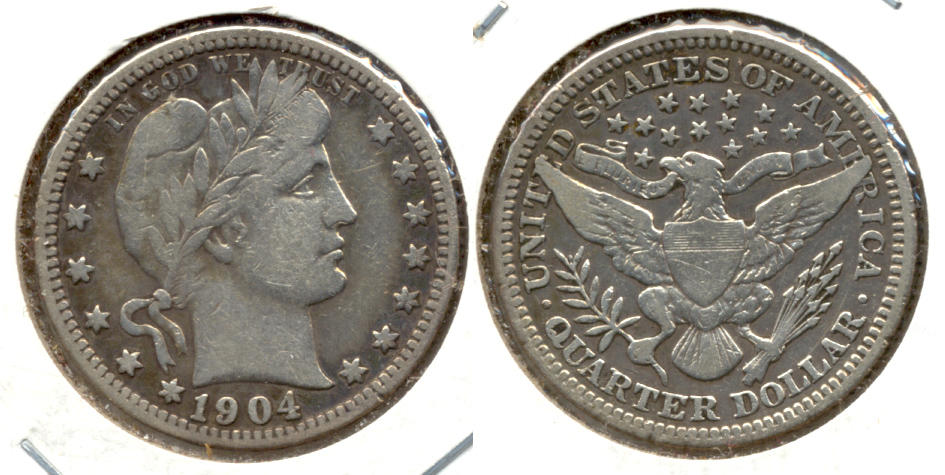 1904 Barber Quarter Fine-12