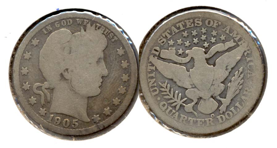 1905-O Barber Quarter AG-3