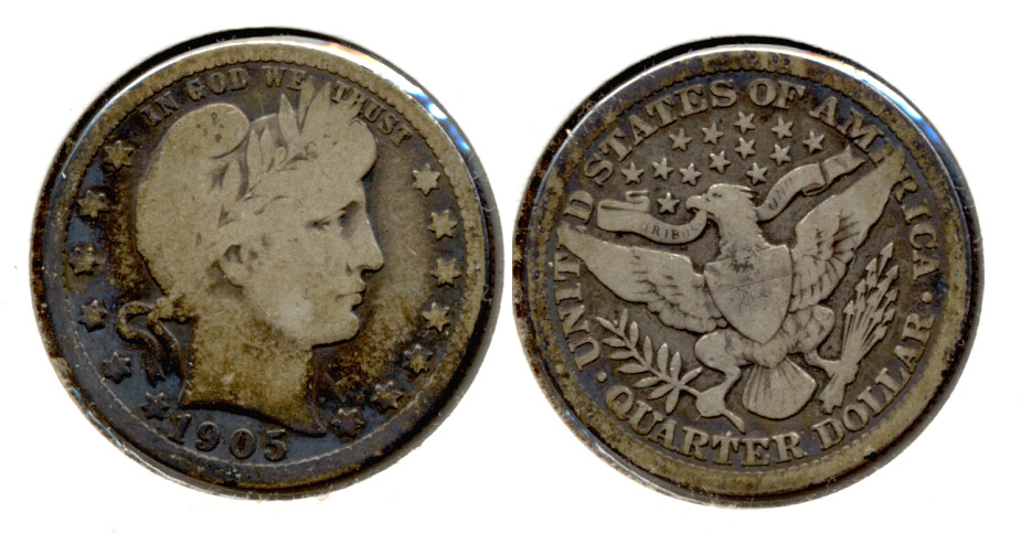 1905 Barber Quarter Good-4