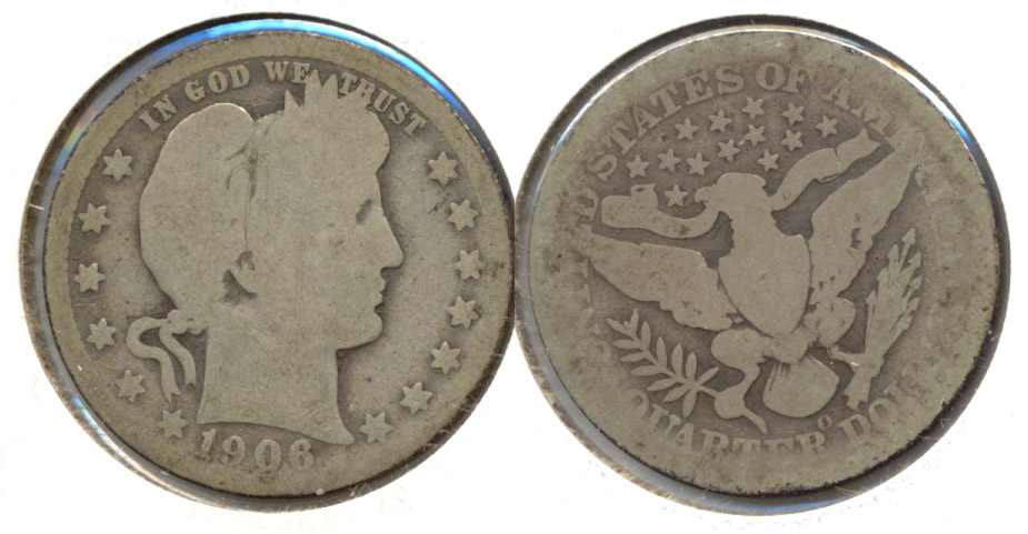 1906-O Barber Quarter AG-3 a