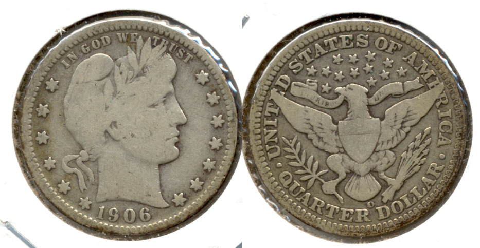 1906-O Barber Quarter VG-10