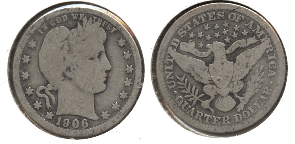 1906 Barber Quarter Good-4 #d