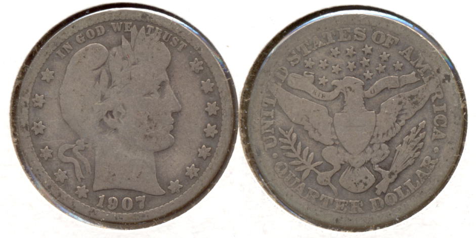 1907 Barber Quarter Good-4 a