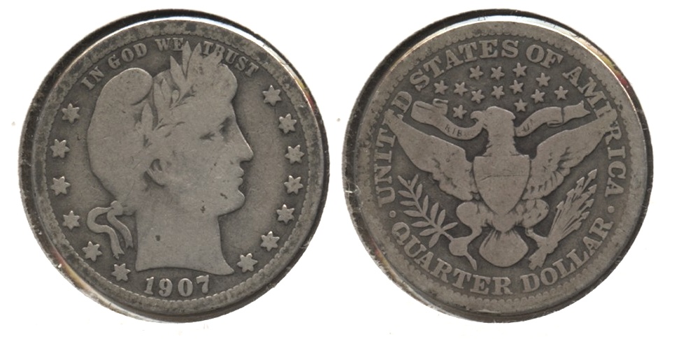 1907 Barber Quarter Good-4 #g