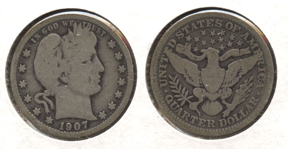 1907 Barber Quarter Good-4 #i