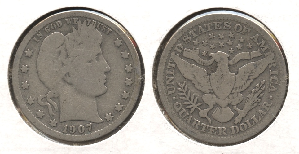 1907 Barber Quarter Good-4 #j