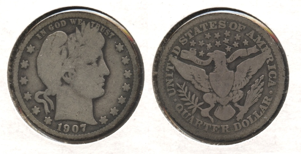 1907 Barber Quarter Good-4 #l