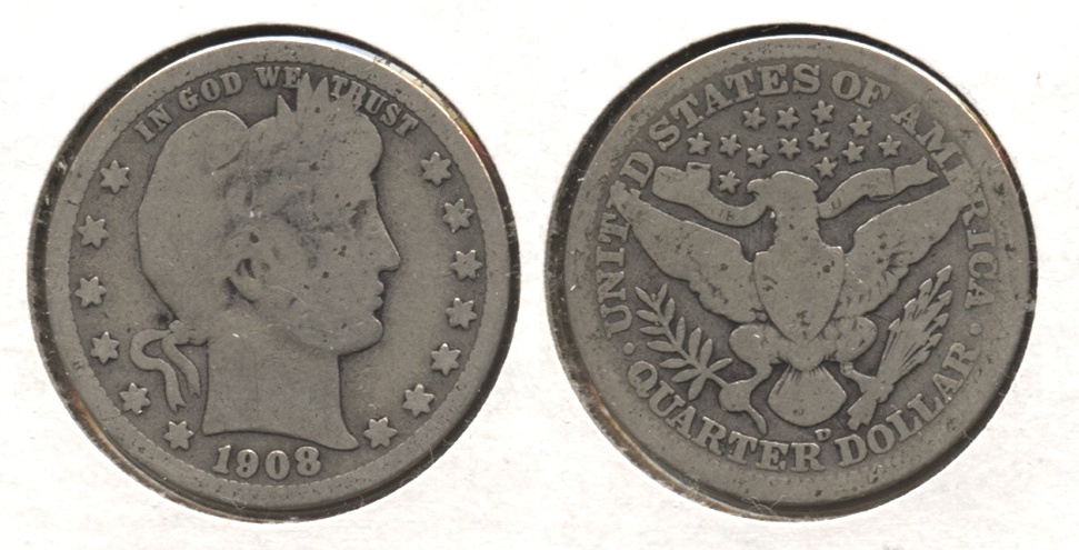 1908-D Barber Quarter Good-4 #i