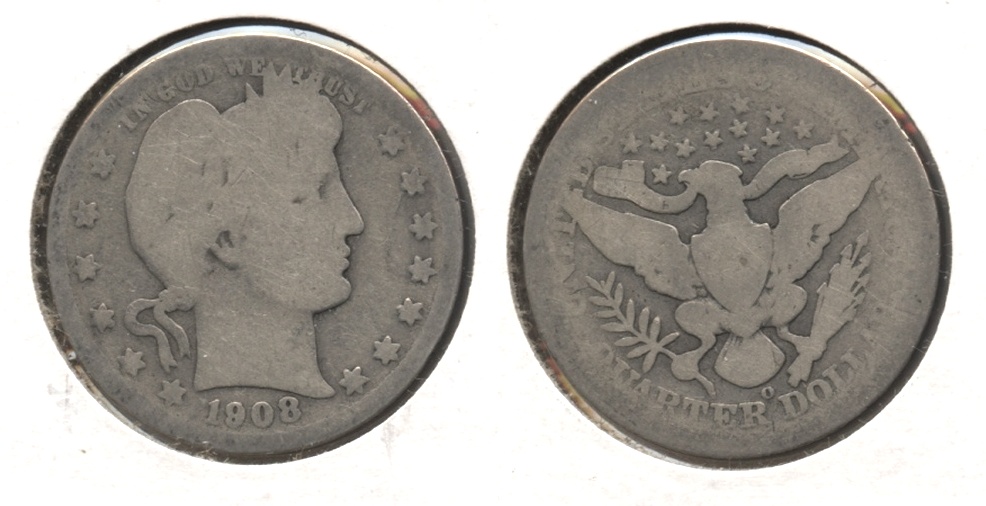 1908-O Barber Quarter AG-3 #b