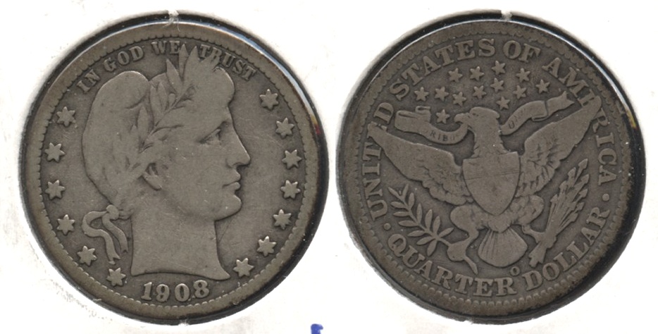 1908-O Barber Quarter VG-8 #a