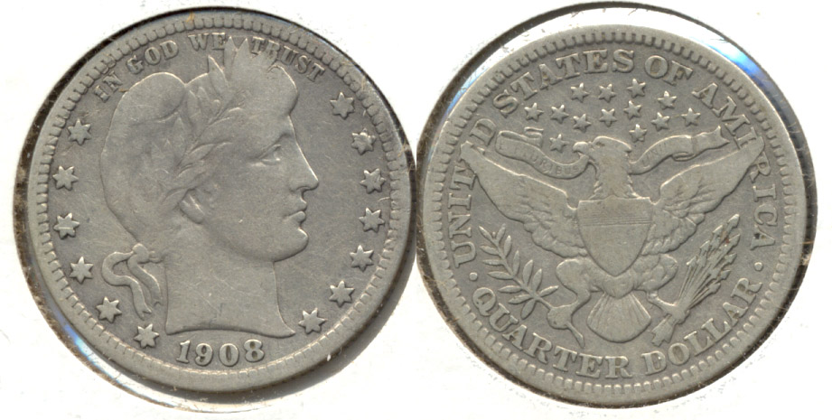 1908 Barber Quarter VG-8 a